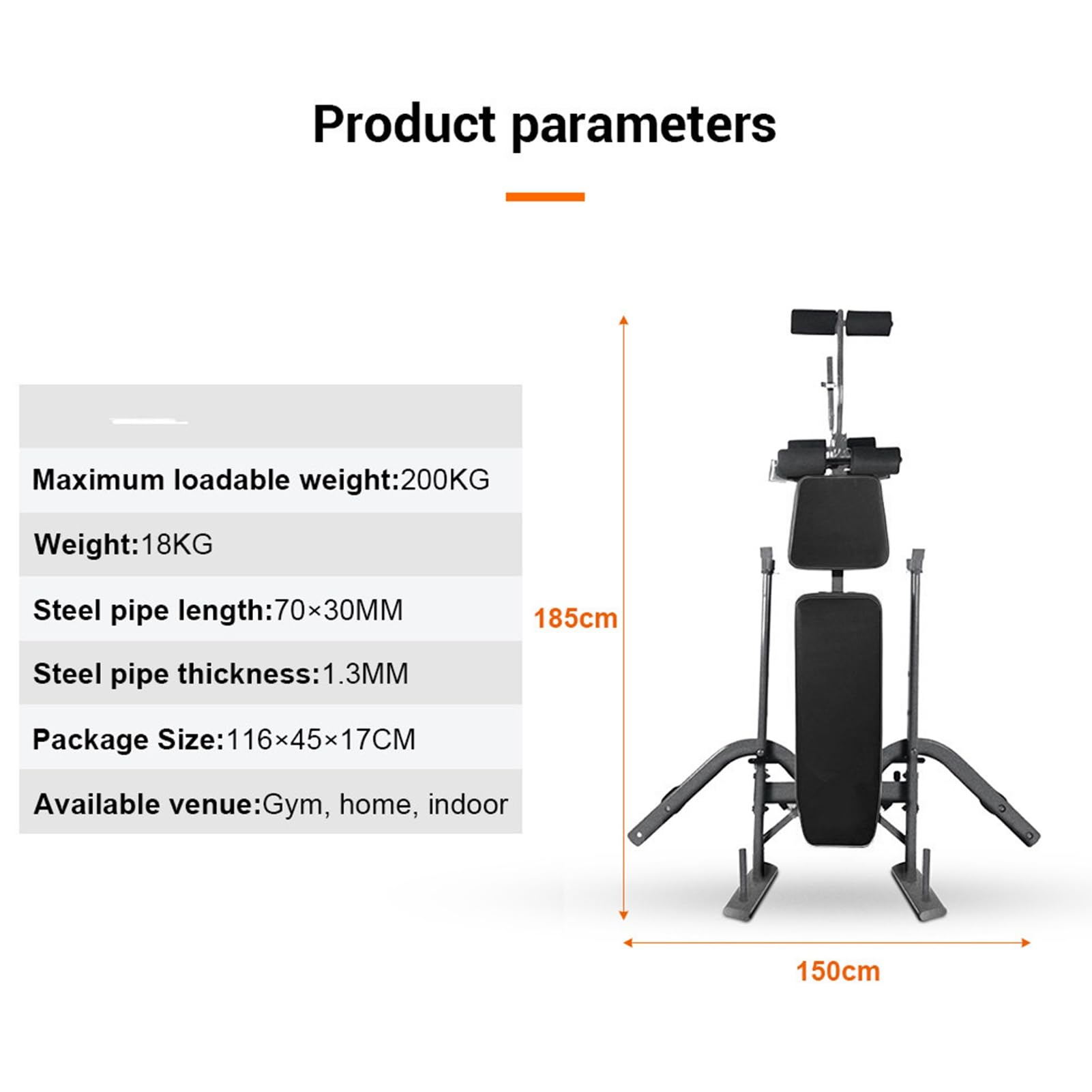 Olympic Weight Bench Set - Adjustable Bench Press with Squat Rack & Leg Extension, Foldable Home Gym Equipment for Strength Training | Perfect for Home Workouts, Bodybuilding & Fitness Training