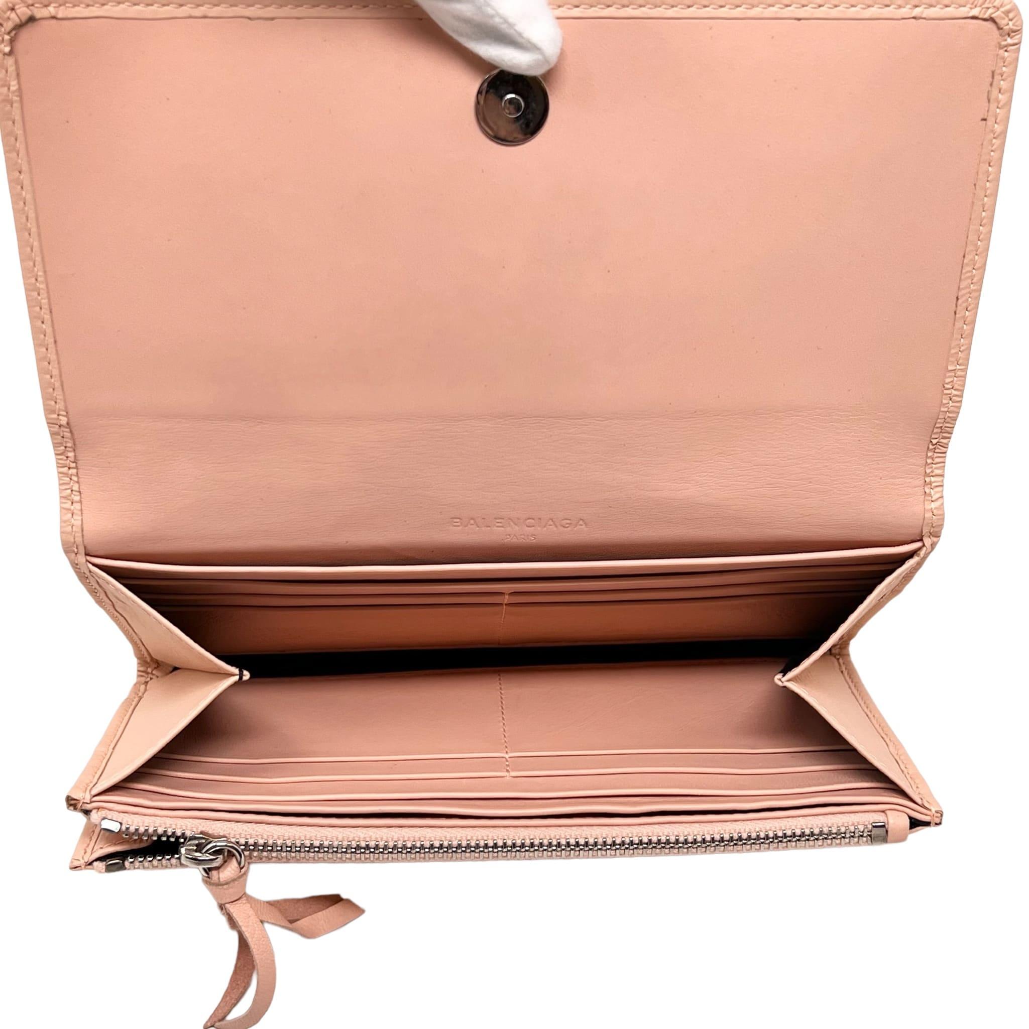 Balenciaga Beige Classic Long Wallet for Women | Genuine Leather Luxury Bifold Wallet | Perfect for Everyday Use, Travel & Gifting