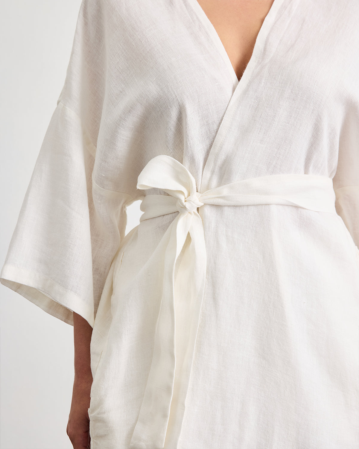 Women's White Cabana Short Robe - Lightweight Beach Cover Up, Poolside Lounging, Spa Relaxation & Summer Vacation Essential