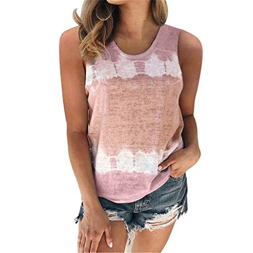 Ruziyoog Women's Tie Dye V-Neck T-Shirt - Color Block Casual Short Sleeve Blouse for Summer | Plus Size Loose Fit Basic Tee | Perfect for Beach Outings, Weekend Wear & Casual Dates