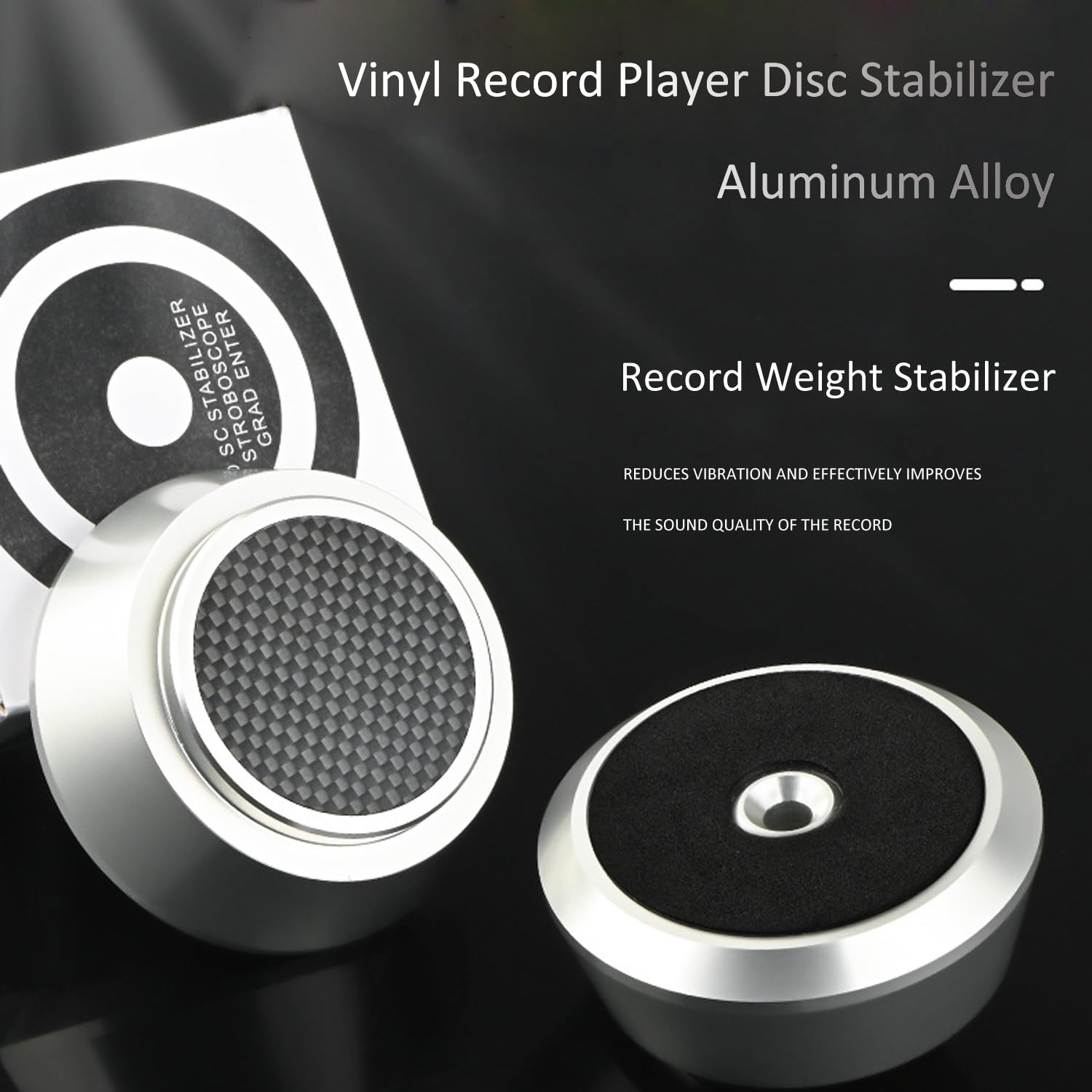 Premium Turntable Weight (CF330) - Vinyl Record Stabilizer for DJs & Audiophiles - Perfect for Home Studios & Live Performances