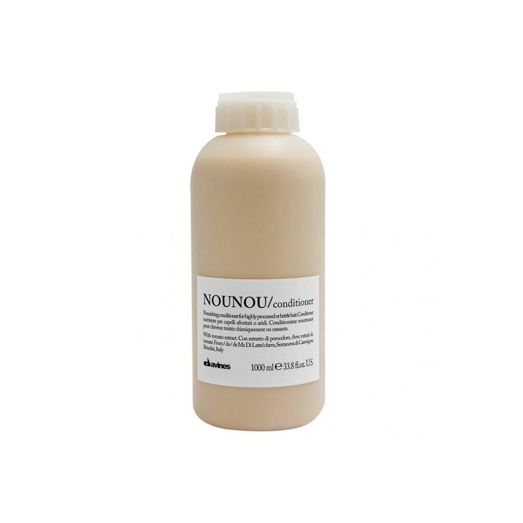 Davines Essential NOUNOU Conditioner - 33.8oz (1 Liter) for Dry & Damaged Hair - Deep Hydrating & Repairing Hair Treatment - Salon Quality Hair Care for Home Use