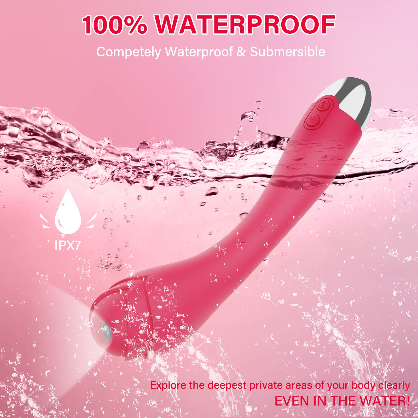 Wireless G-Spot Vibrator with HD Camera - 6 Vibration Modes for Clitoral & Nipple Stimulation, Adult Sex Toy for Women's Pleasure & Body Exploration | Perfect for Solo Play & Couples Intimacy