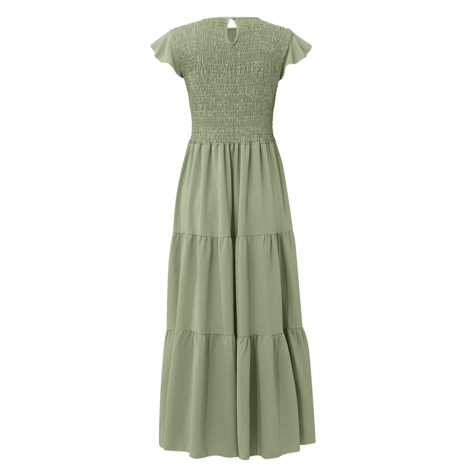 Boho Butterfly Sleeve A-Line Midi Dress for Women - Flowy Summer Casual Dress with Elegant Long Sleeves | Perfect for Beach Vacations, Date Nights & Outdoor Parties