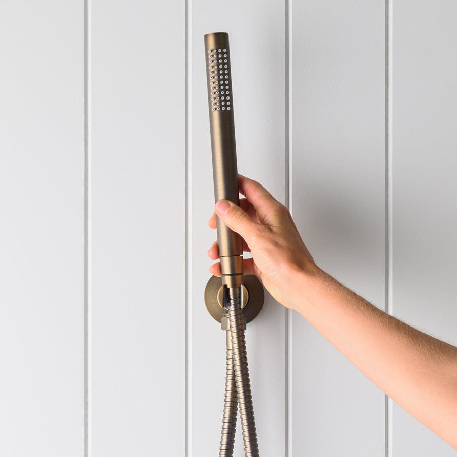 Antique Brass Shower Hose with Sprayer - High Pressure Flexible Bathroom Shower Head Replacement for Relaxing Spa Experience