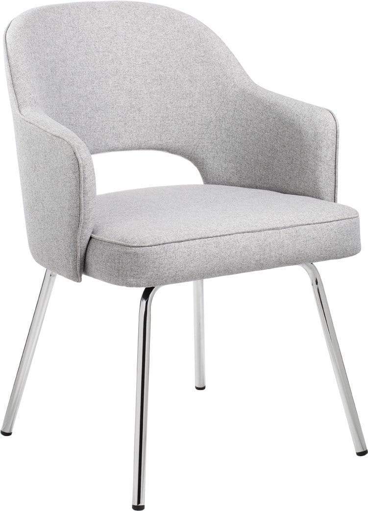 Premium Boss Grey Linen Guest Chair [B489C GR] - Modern Office Seating for Reception, Conference Rooms & Home Offices