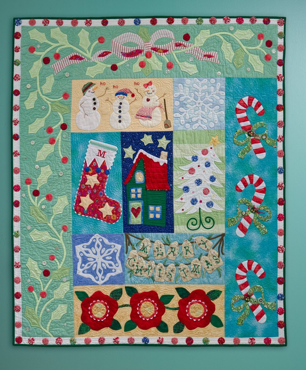 Candy Cane Lane Holiday Quilts - Festive Christmas Patchwork Quilt Set for Home Decor | Perfect for Cozy Winter Nights & Holiday Gift Giving