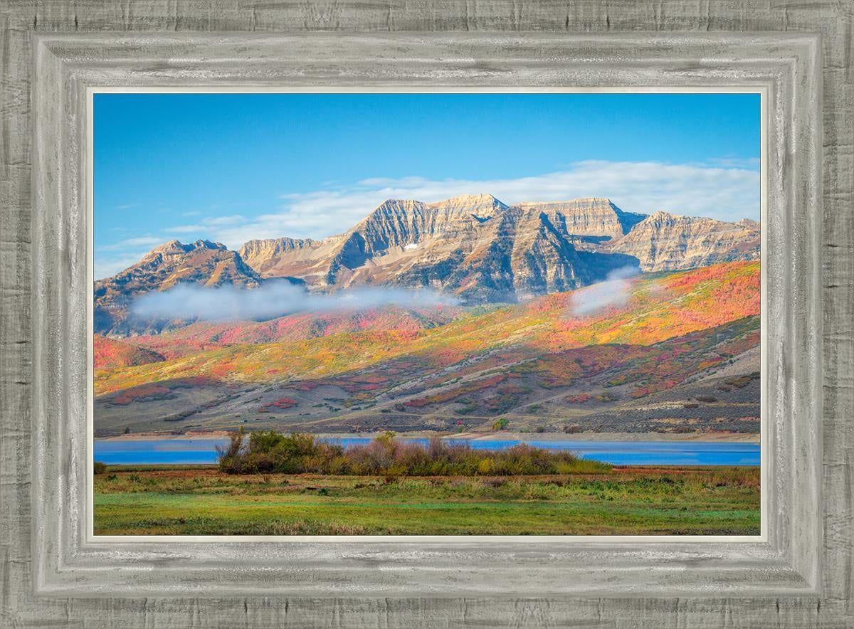 Autumn Splendor Over Timpanogos - Stunning Fall Landscape Wall Art Print for Home & Office Decor | Perfect for Living Room, Bedroom, or Gift Giving