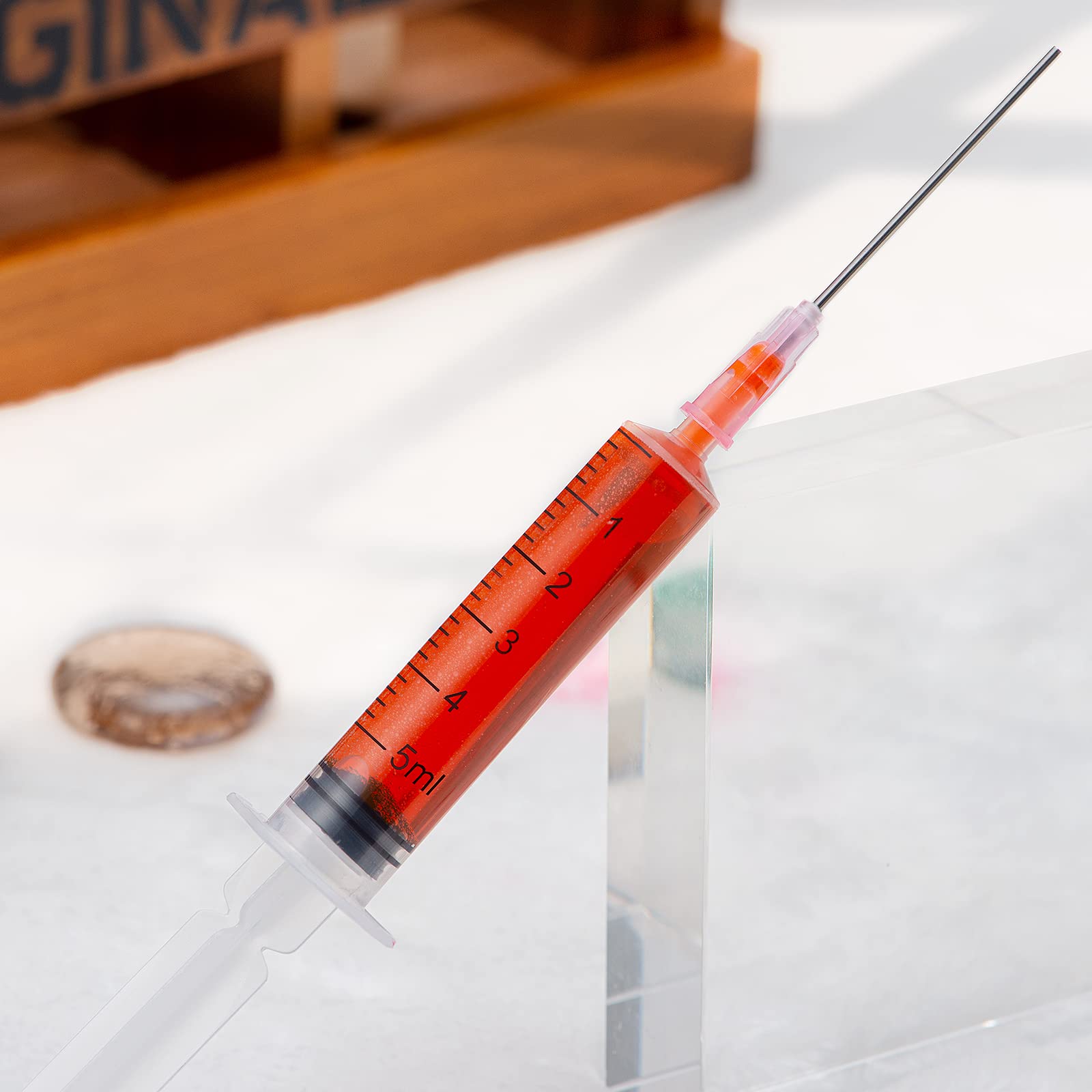 6PCS 5ML/CC Ink Refill Syringe Set with Blunt Stainless Steel Needle Tips - Perfect for Fountain Pens, Printers & Craft Projects - Easy Ink Transfer & Precise Application