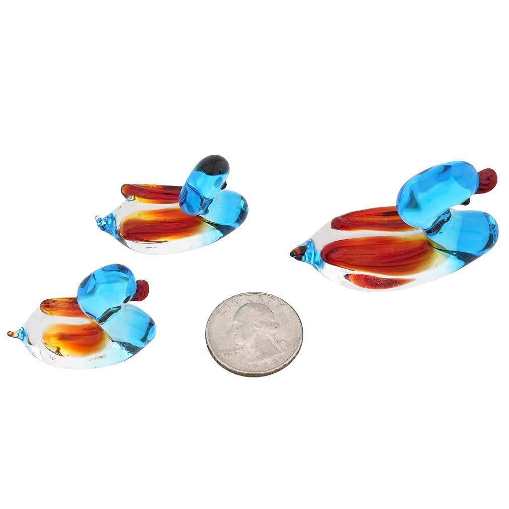 Authentic Murano Glass Duck Family Set - Handmade in Venice Italy - Elegant Home Decor & Gift for Collectors - Perfect for Table Centerpieces, Shelf Displays & Wedding Decorations