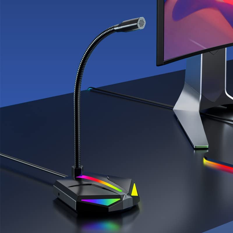 3.5mm Gooseneck Computer Microphone for PC & Laptop - Ideal for Online Meetings, Gaming & Podcasting