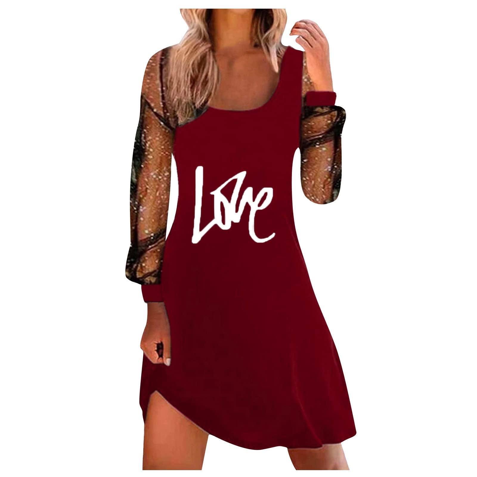 Elegant Vintage Tulle Dress for Women - Sexy Square Neck Long Sleeve Casual Spring Dress | Perfect for Date Night, Wedding Guest & Special Occasions