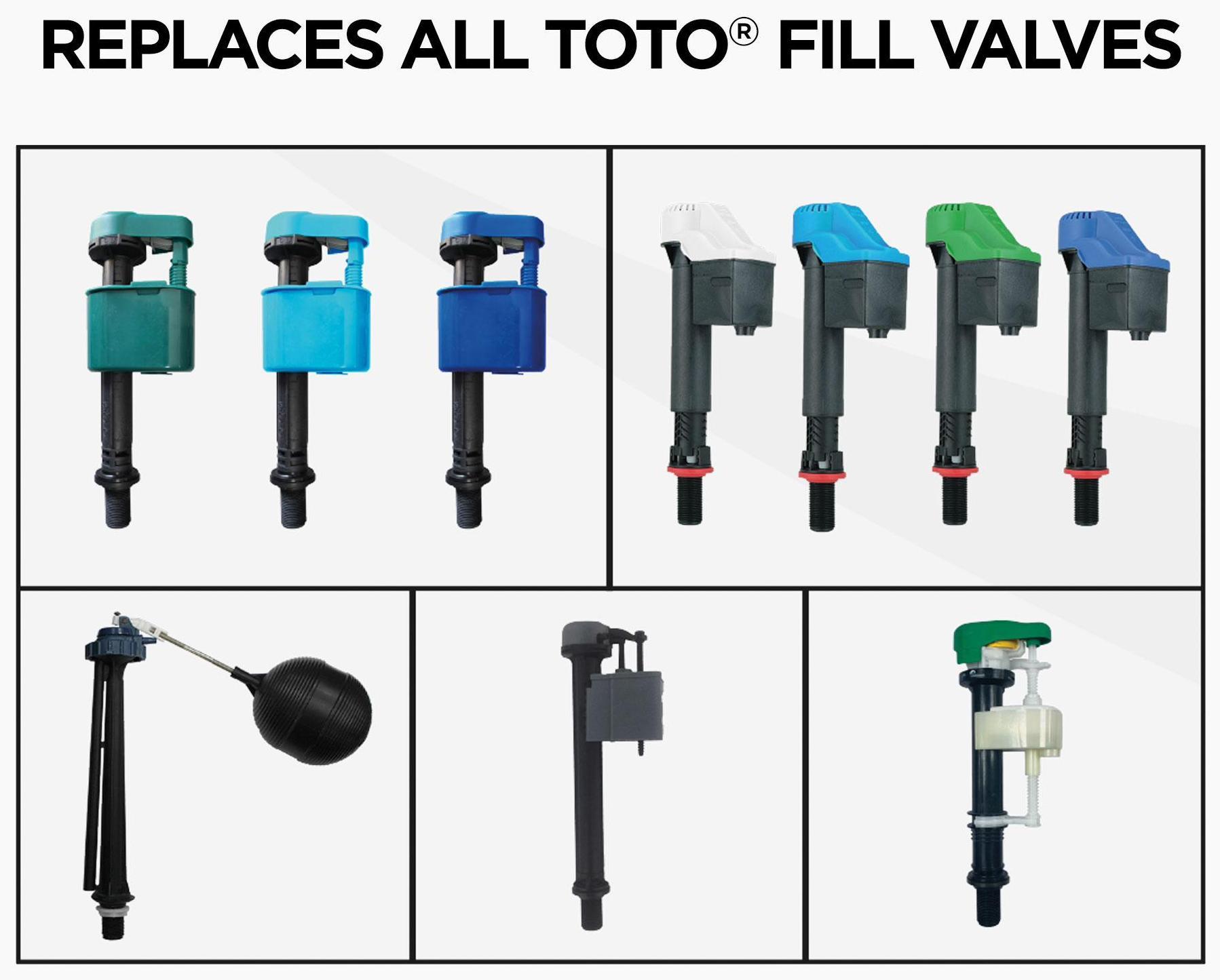 TOTO TSU99A.XR Bronze Adjustable Toilet Tank Fill Valve Replacement - Compatible with TOTO Toilets, Easy DIY Installation for Home Bathroom Repair & Maintenance