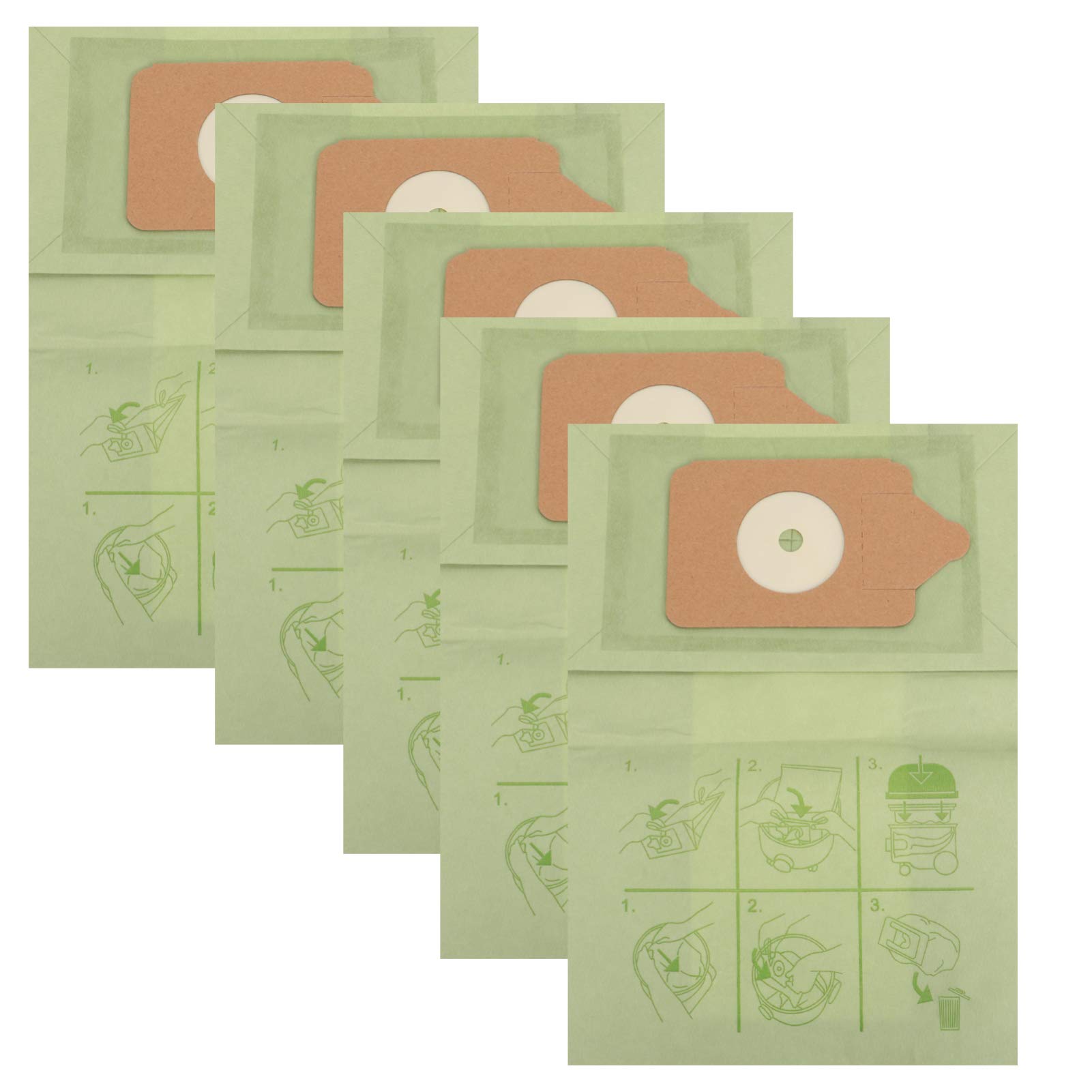 Cabilock 5-Pack Vacuum Cleaner Bags - Replacement Filtration Bags for Home Cleaning