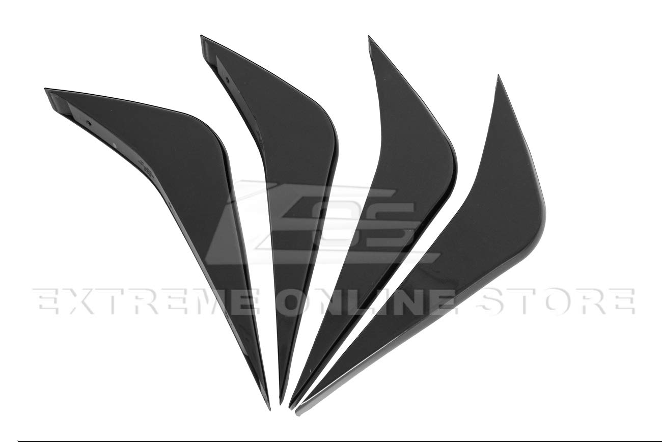 2014-2019 Chevrolet Corvette C7 Z06 Track Style Rear Bumper Diffuser Fins - 2 Pairs ABS Plastic Painted Carbon Flash Metallic | Perfect for Performance Upgrades & Track Enthusiasts