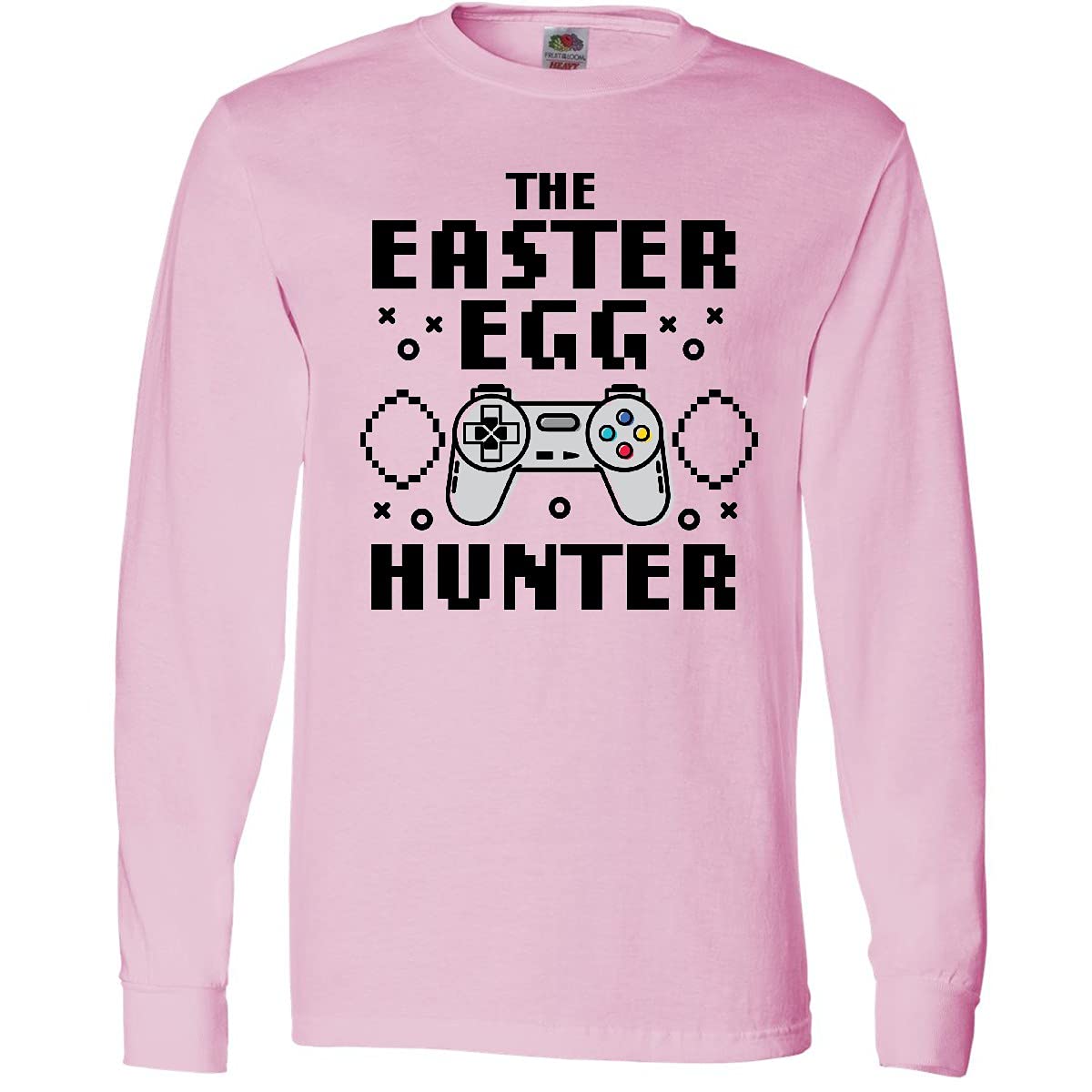 Happy Easter The Easter Egg Hunter Gamer Adult Long Sleeve T-Shirt - Funny Easter Egg Hunting Graphic Tee for Men & Women - Perfect for Easter Parties, Egg Hunts & Gaming Events