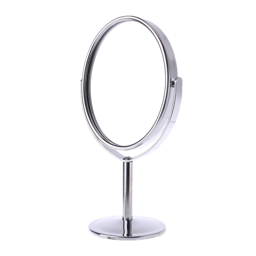 Professional Double-Sided Makeup Mirror with Stand - 1X/5X Magnification for Precision Beauty Application - Perfect for Vanity, Bathroom & Travel Use