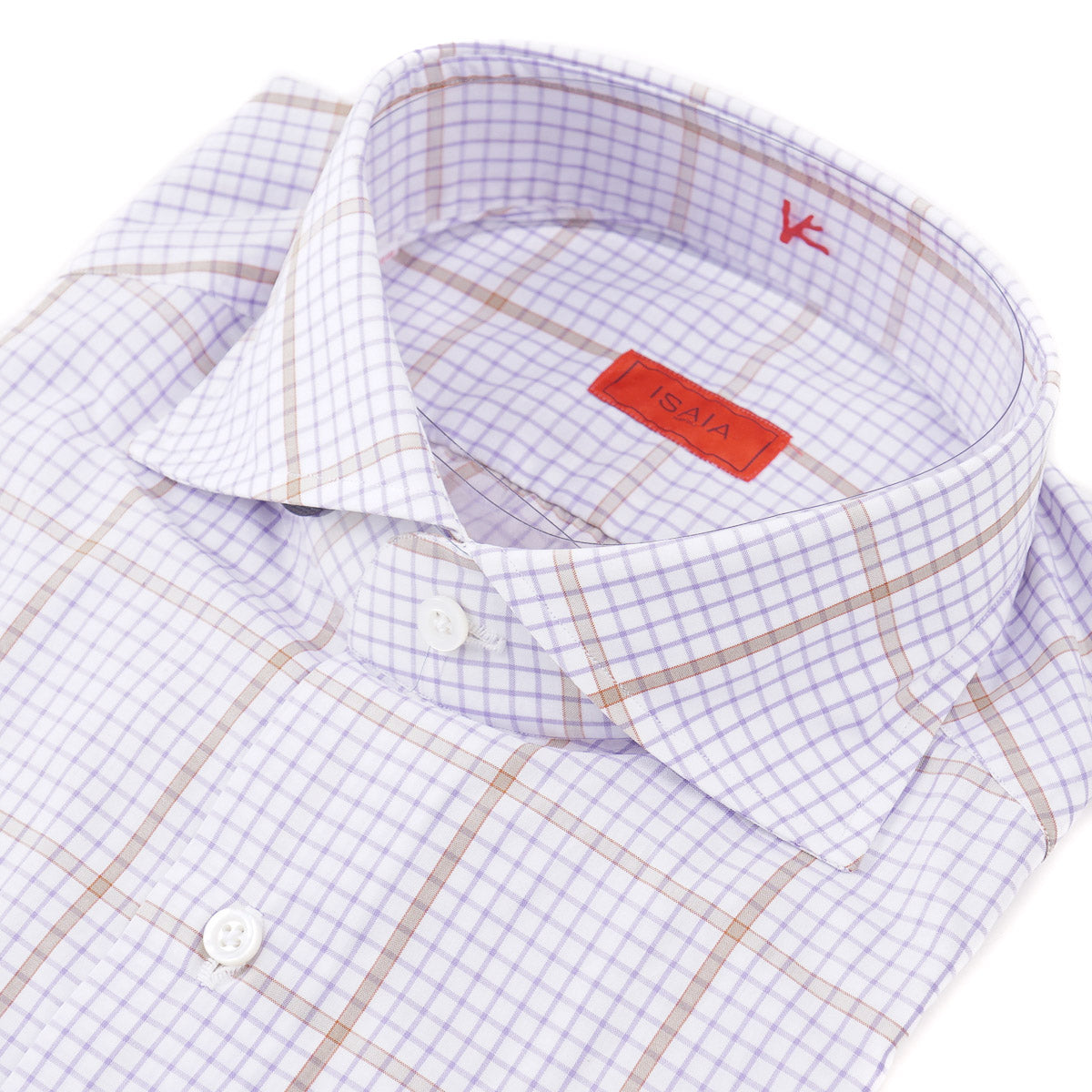 Isaia Tailored Fit 'Mix' Cotton Shirt for Men | Premium Slim Fit Dress Shirt | Business Casual & Office Wear | Perfect for Work, Meetings & Special Occasions
