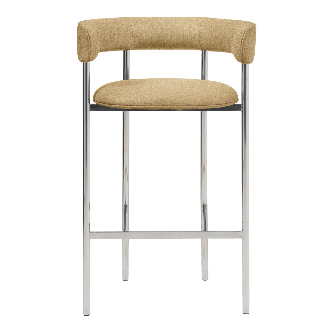Modern Wooden Counter Stool with Arms - Adjustable Height Bar Stool for Kitchen Island, Breakfast Nook & Home Bar - Comfortable Dining & Seating Solution