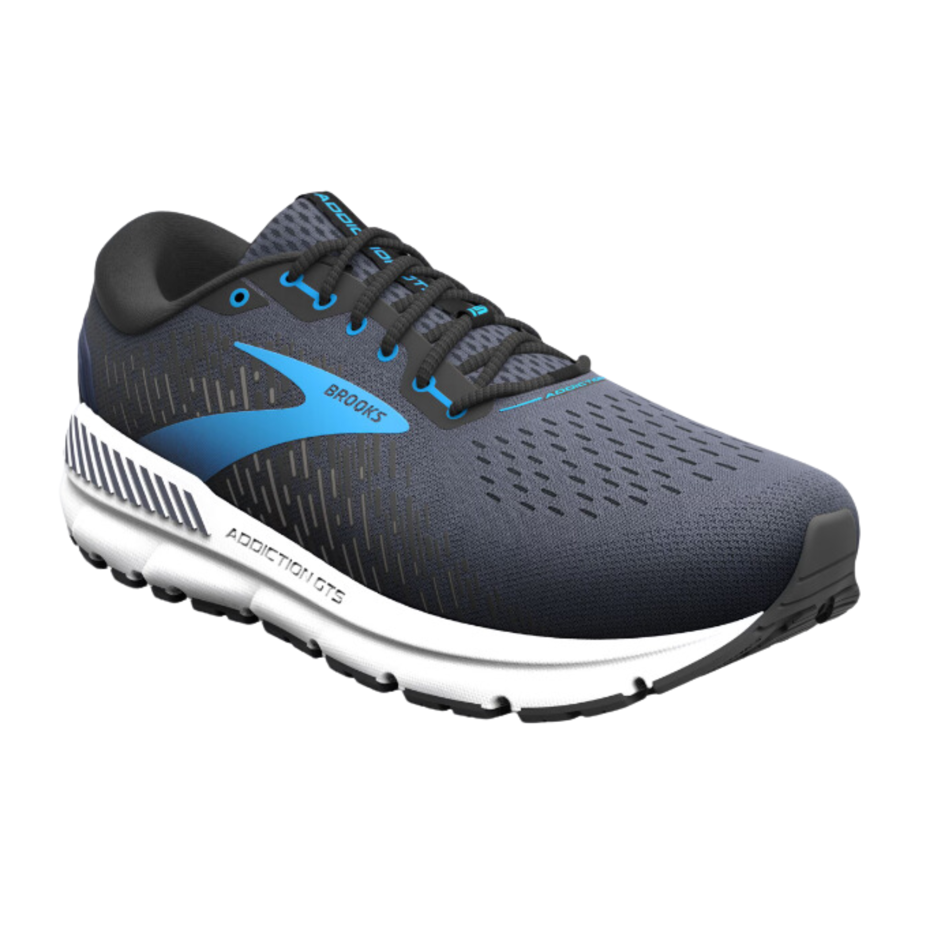 Men's Addiction GTS 15 Running Shoes - India Ink/Black/Blue (D Width) - Lightweight Athletic Shoes for Trail Running & Outdoor Hiking