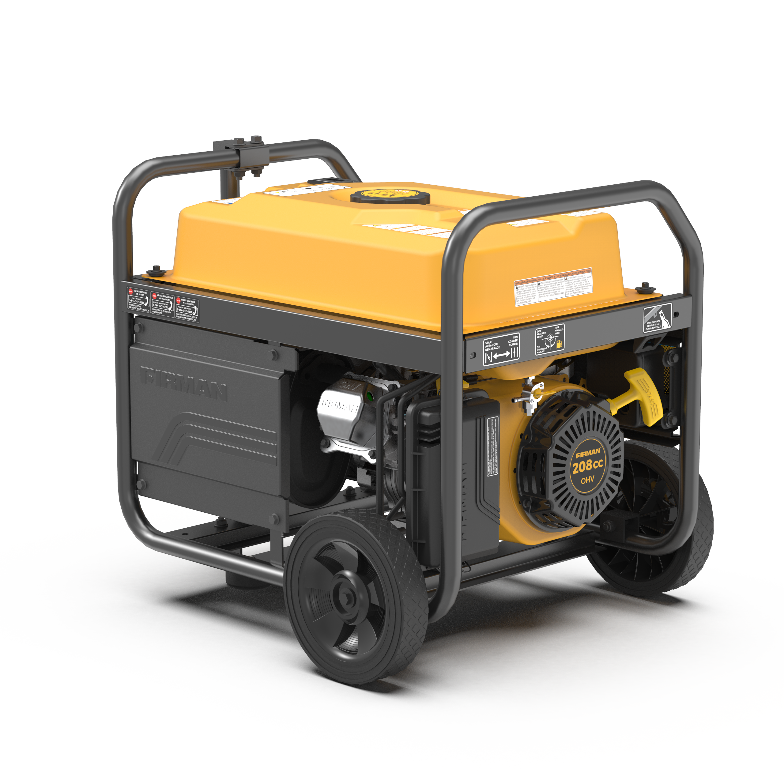 4450W Portable Gas Generator with Recoil Start - 120V Power for Camping, Emergencies & Outdoor Activities