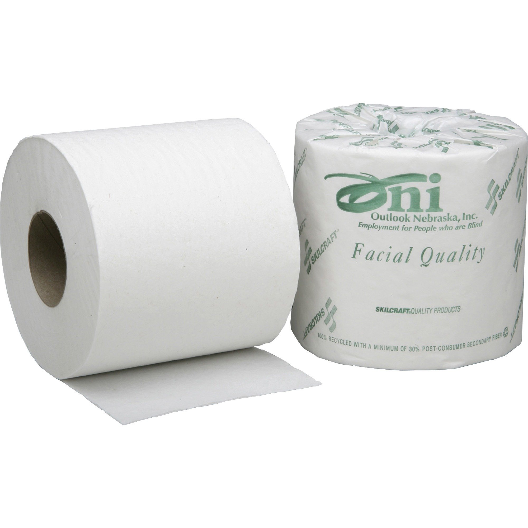SKILCRAFT 1-Ply Toilet Paper Rolls | Soft & Strong Bathroom Tissue | Bulk Commercial & Home Use for Offices, Restaurants & Households