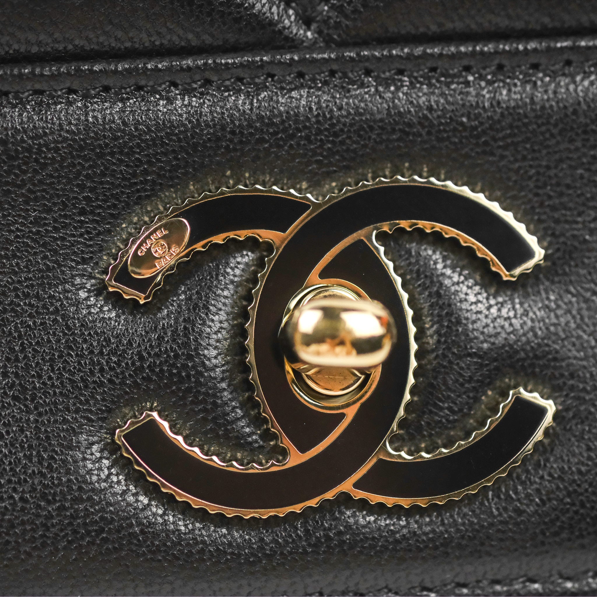 Chanel Chevron Mademoiselle Flap Bag Black Sheepskin Leather with Gold Hardware - Luxury Crossbody Purse for Women, Perfect for Date Night & Evening Events