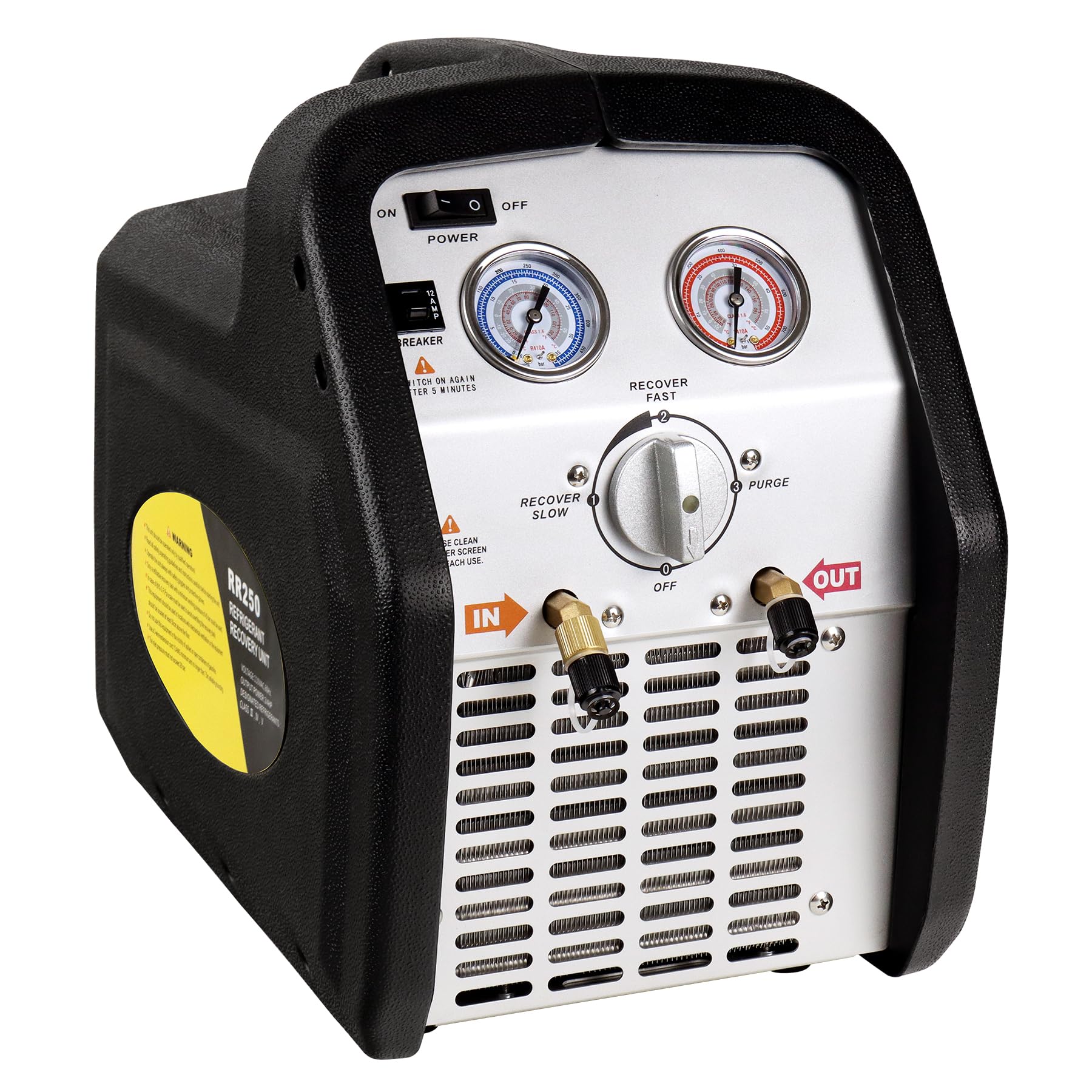 JIFETOR Portable AC Refrigerant Recovery Machine - 3/4HP Oil-Less Compressor for Recycling Liquid & Vapor Refrigerant | Automotive AC & HVAC System Maintenance Tool | Ideal for Car Repair Shops & Home HVAC Service