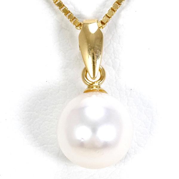 18K Yellow Gold Pearl Necklace for Women - Elegant Luxury Jewelry Gift for Brides, Anniversary & Special Occasions