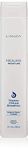 Lanzaa Healing Moisture Tamanu Cream Shampoo 10oz - Sulfate-Free Hair Treatment for Dry, Damaged Hair - Perfect for Daily Hydration & Scalp Care