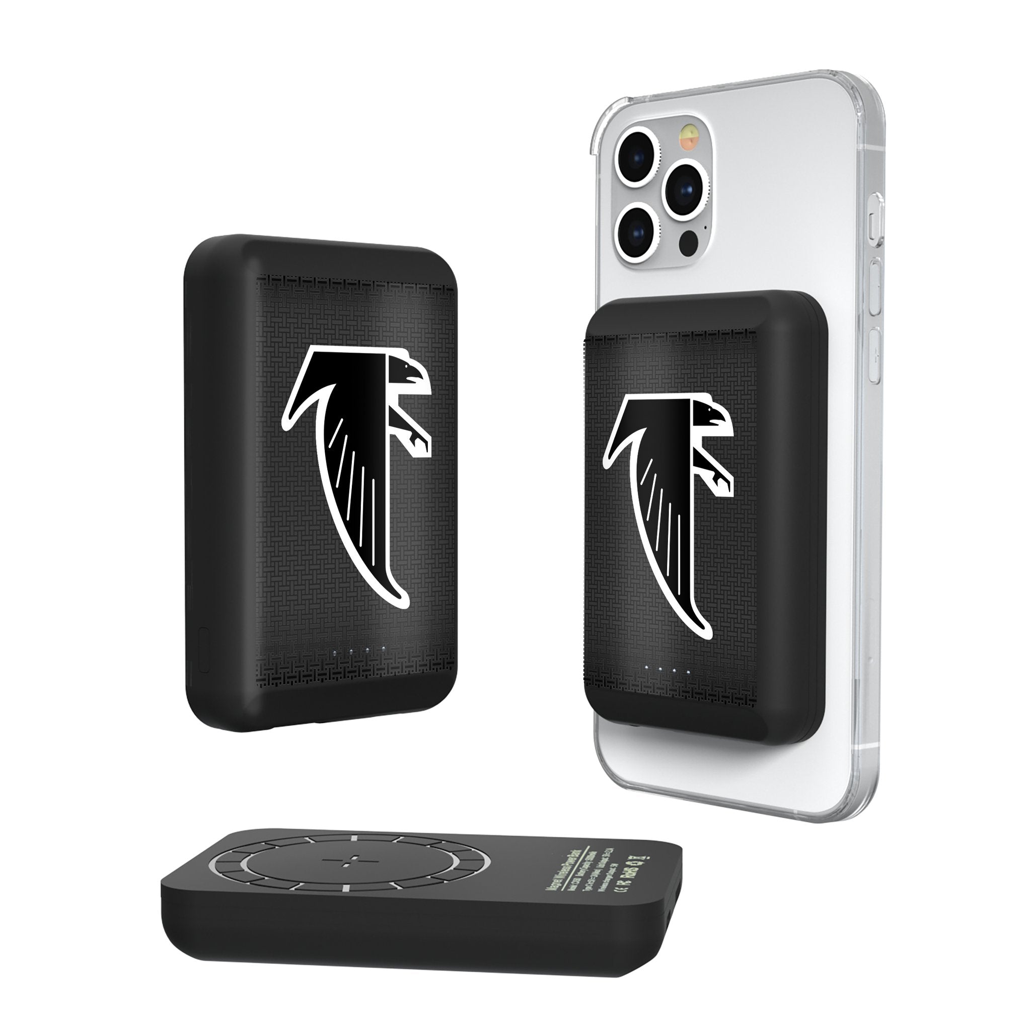 Atlanta Falcons Wireless Magnetic Power Bank 10000mAh - Portable Charger for iPhone, Android, Samsung - Perfect for Travel, Camping & Game Day