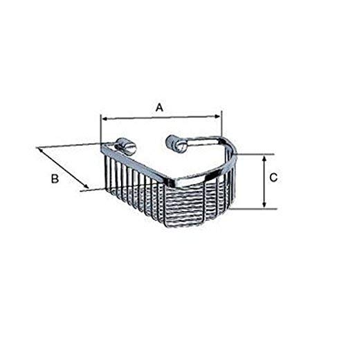 Polished Chrome Corner Soap Basket for Shower - LK374 Rust-Resistant Bathroom Storage Organizer | Perfect for Small Spaces, RV & Apartment Showers
