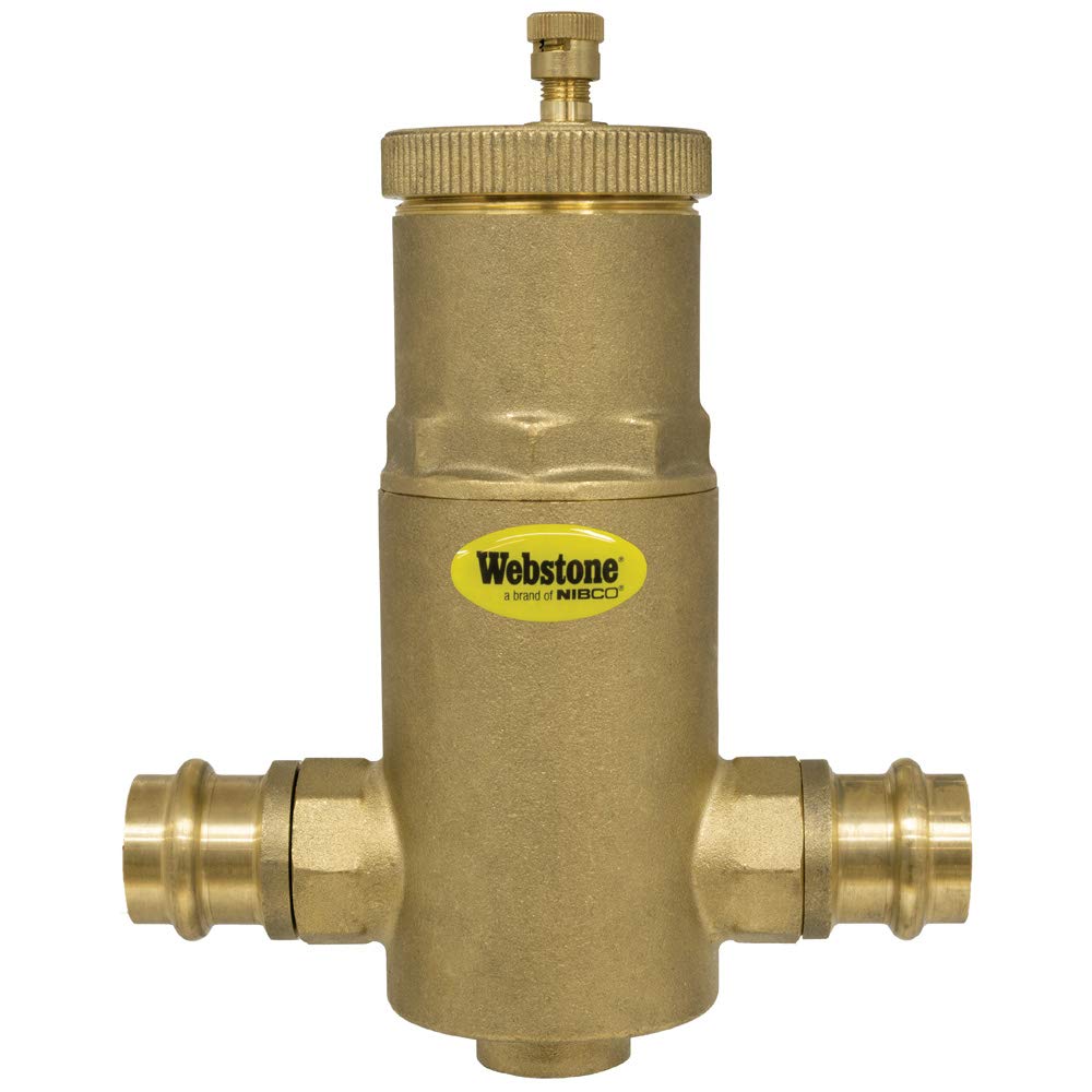 NIBCO 2-Piece Brass Air Separator for HVAC Systems - Eliminate Air Pockets in Hydronic Heating & Cooling Systems