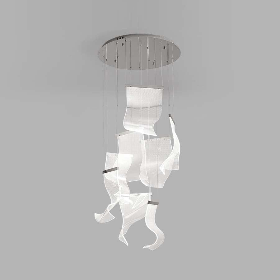 Modern Acrylic LED Chandelier - Energy Efficient Crystal Ceiling Light Fixture for Dining Room, Bedroom & Living Room Decor