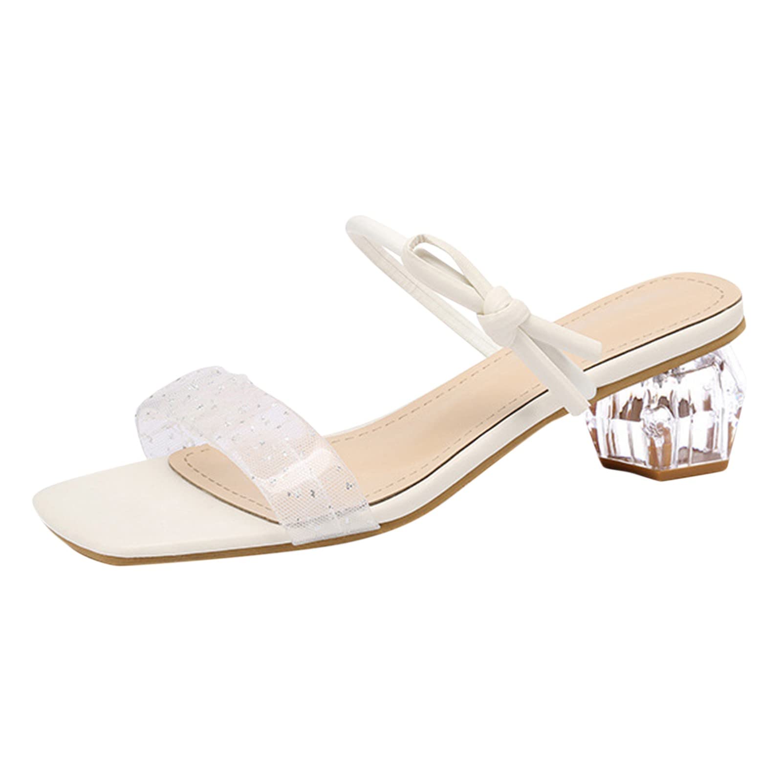 **Women's Plantar Fasciitis Slippers - Comfortable Low Heel Sandals with Rhinestones for Girls & Women (Black/Purple, Size 6.5) - Perfect for Prom, Parties & Everyday Wear**