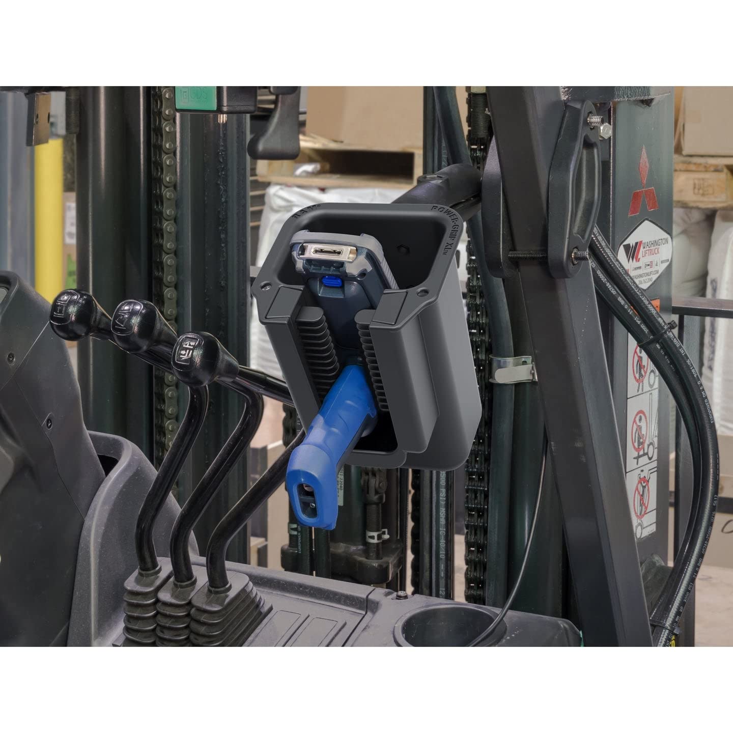 RAM Mounts RAP-450U Power-Grip XL Universal Scanner Gun Holder - Heavy Duty Mounting Solution for Barcode Scanners in Warehouses, Retail Stores & Delivery Trucks