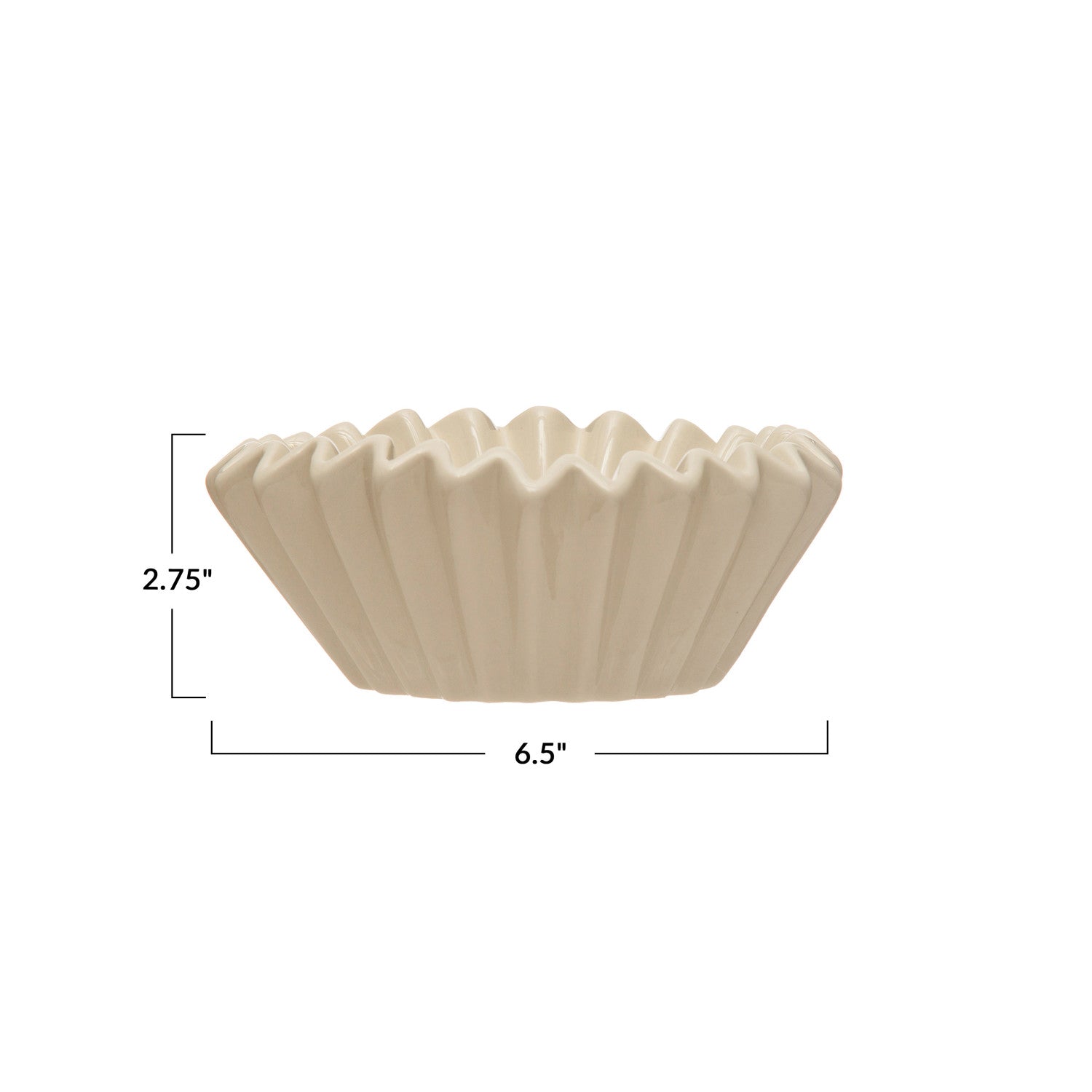 Creamy White Stoneware Fluted Bowl – Elegant Ceramic Serving Dish for Salads, Desserts & Entertaining | Perfect for Dinner Parties, Holidays & Home Decor