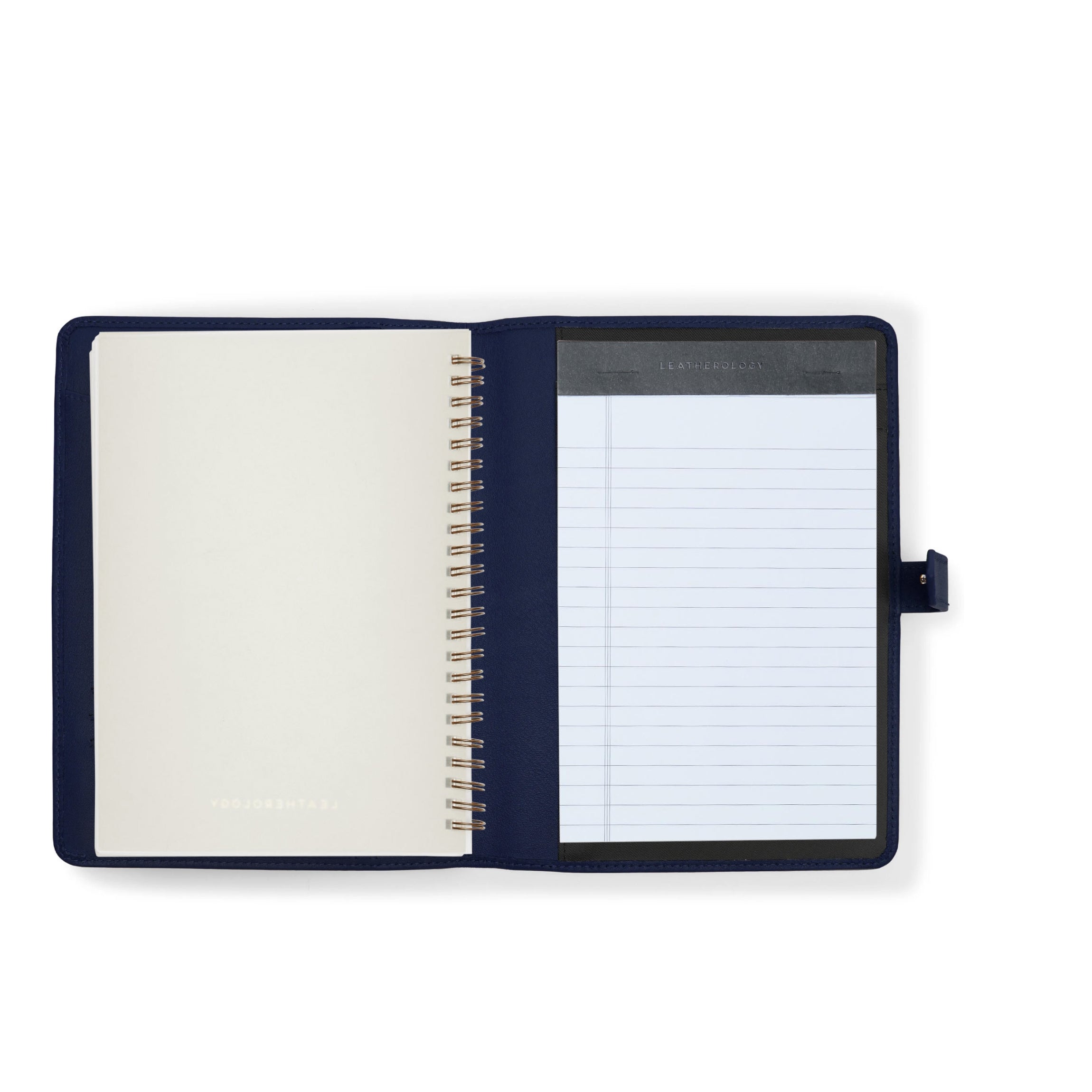 A5 2 in 1 Notebook and Planner Set - Navy Blue Leather Journal Gift for Women & Men | Perfect for Work, School, Travel & Daily Organization