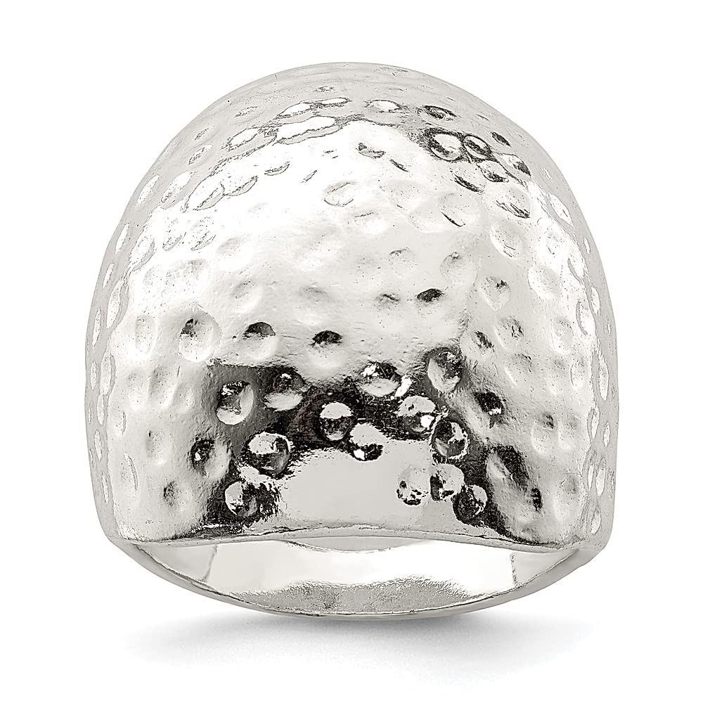 925 Sterling Silver Textured Dome Band Ring for Women - Elegant Stackable Jewelry Gift for Her, Perfect for Anniversaries, Birthdays & Everyday Wear