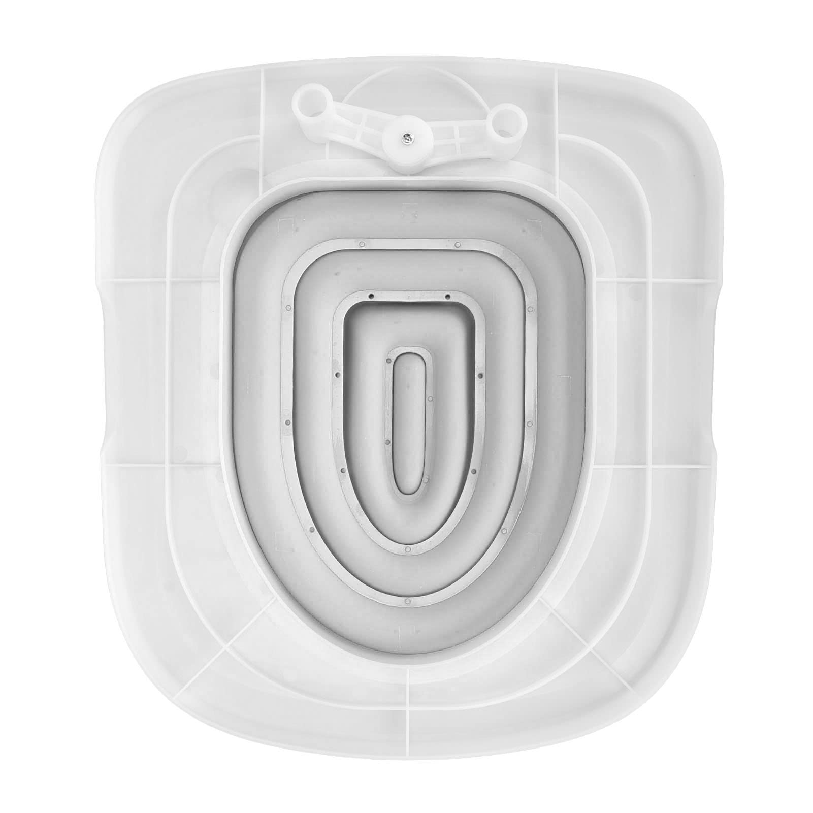 Eco-Friendly Cat Toilet Training Kit - Safe, Easy to Install & Reusable Litter Box Tray with Gray Inner Support (White) | Perfect for House Cleaning & Pet Potty Training