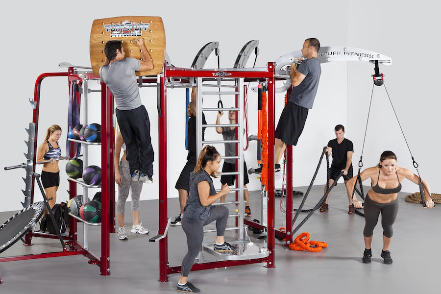 TuffStuff CT8 Multi-Functional Fitness Training System - Home & Commercial Gym Equipment for Strength & Cardio Workouts