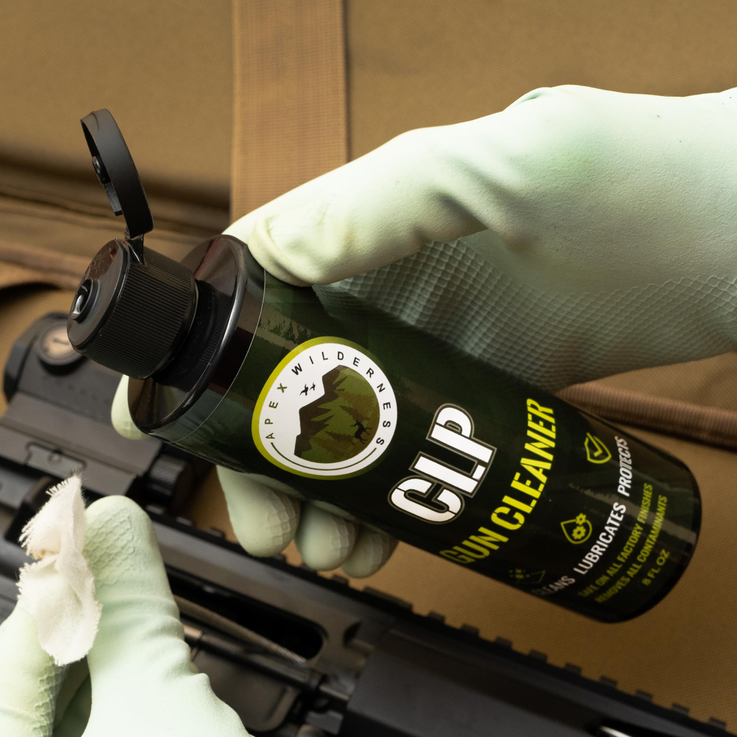 CLP Gun Cleaner 8oz - All-in-One Bore Cleaner, Lubricant & Rust Protector | Gun Oil Solvent for Firearm Maintenance | Perfect for Hunting, Range Shooting & Long-Term Gun Storage