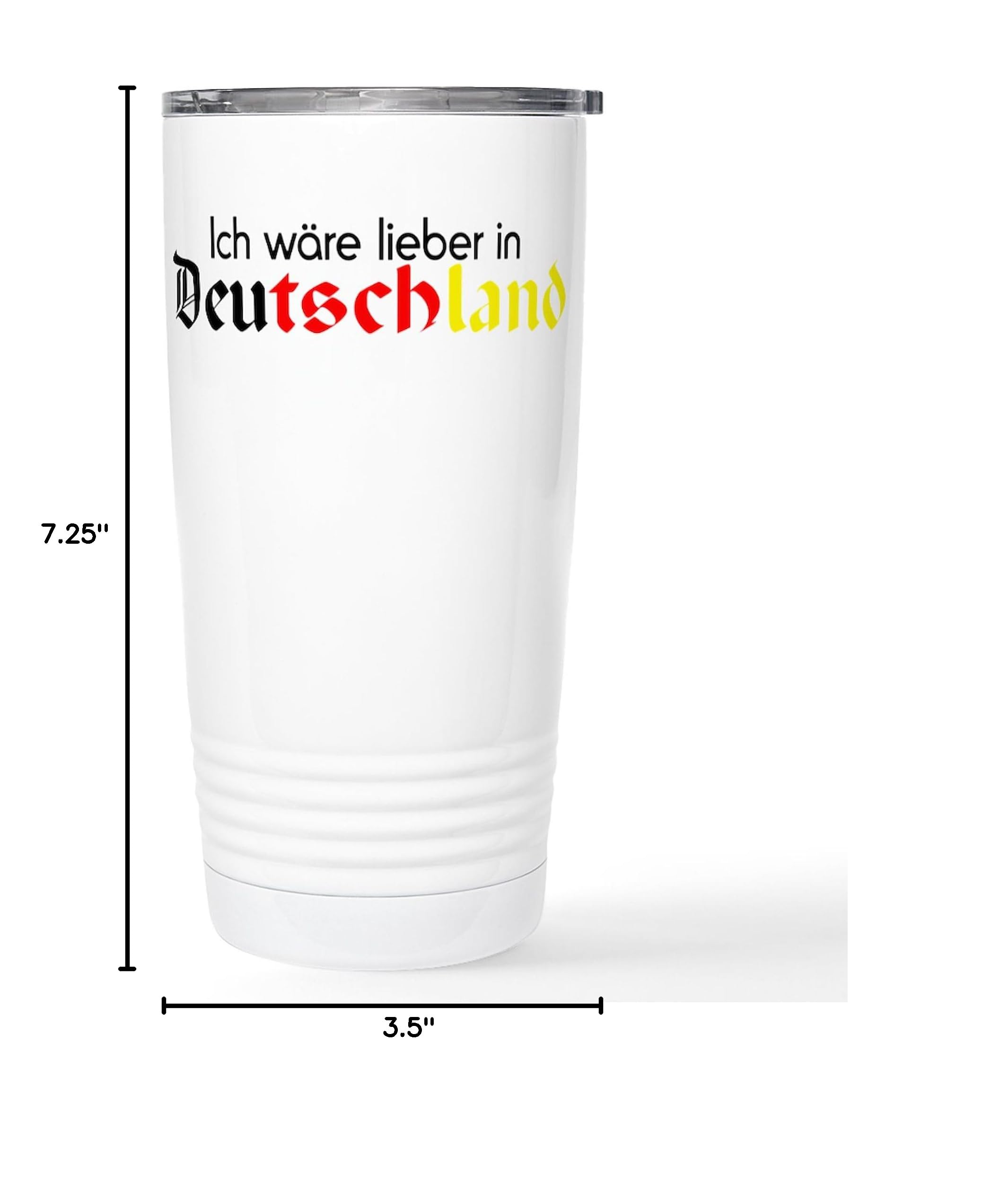 Germany Stainless Steel Travel Mug 20 oz - Insulated Coffee Tumbler with Lid - Keeps Drinks Hot/Cold for Hours - Perfect for Commuting, Office & Outdoor Adventures