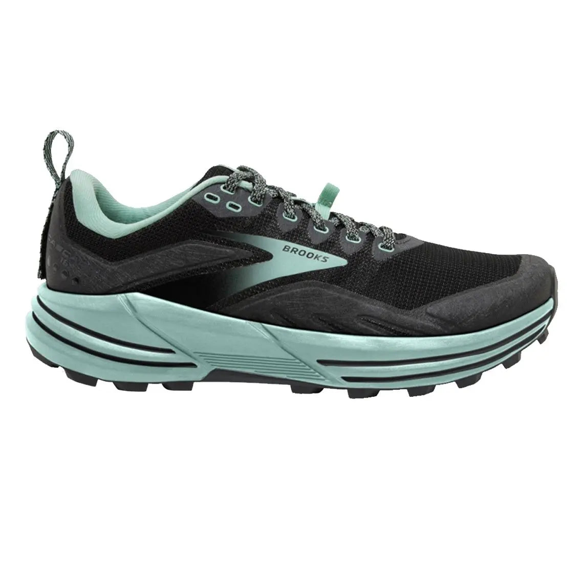 Women's Brooks Cascadia 16 Trail Running Shoes - Black/Ebony/Yucca - Lightweight & Durable for Hiking, Jogging & Outdoor Adventures