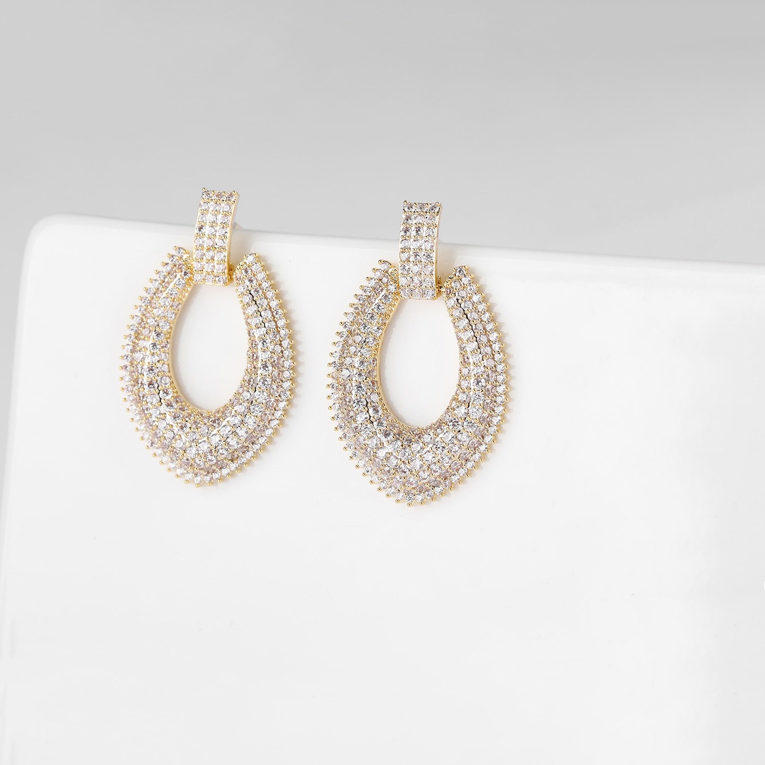 Elegant Cubic Zirconia Dangle Earrings for Women | CZ Wedding & Prom Jewelry | Perfect for Brides, Formal Events & Special Occasions | CE11875