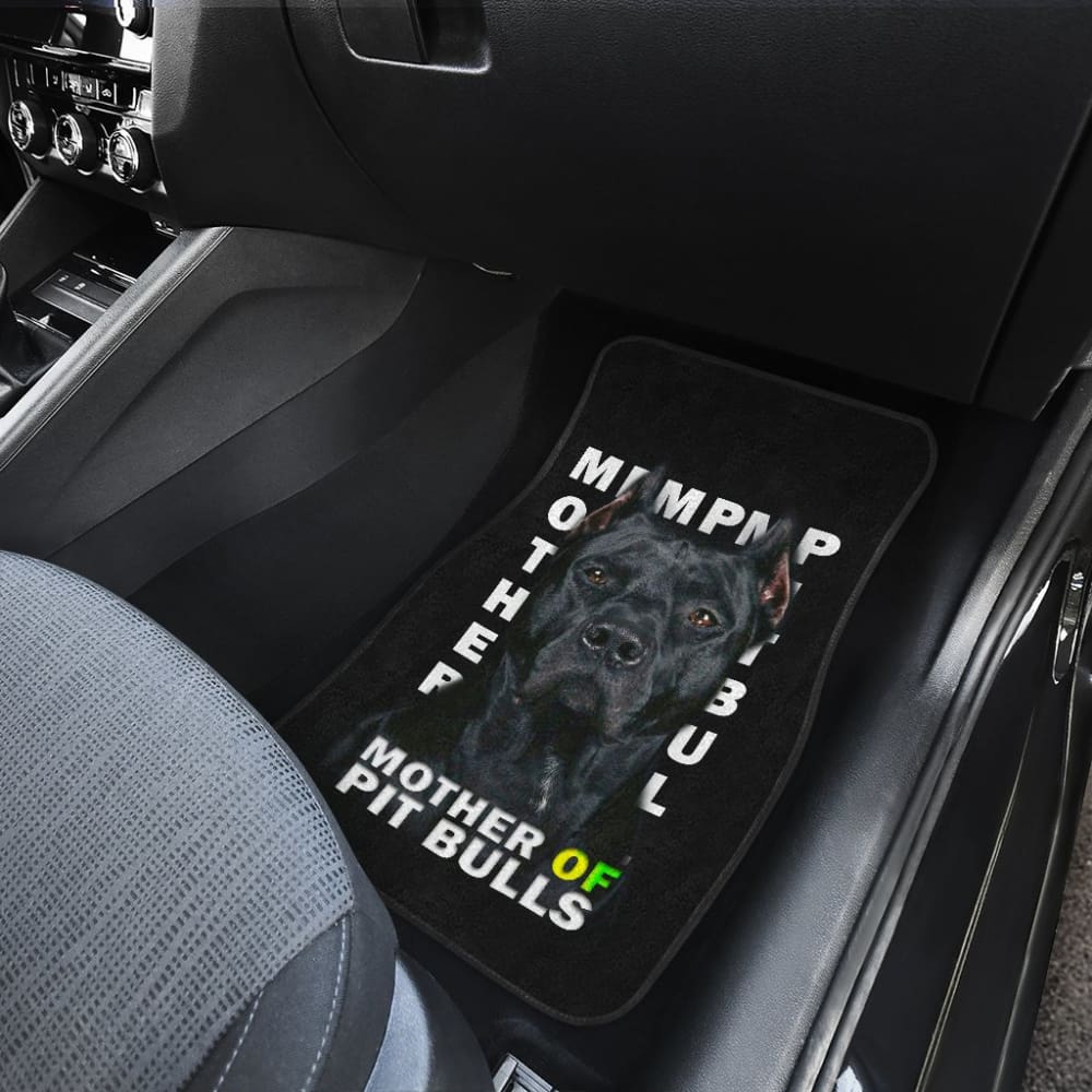 Black Legend Mother of Pitbulls Car Floor Mats 210501 - Premium Custom Fit All-Weather Floor Liners for Trucks & SUVs - Durable Protection for Mud, Snow & Spills - Perfect for Off-Road Adventures & Daily Commutes