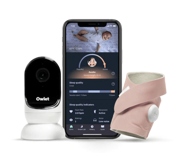 Owlet Dream Duo Smart Baby Monitor & Sock - Track Heart Rate & Oxygen Levels for Peace of Mind - Perfect for Newborns & Infants During Sleep & Playtime