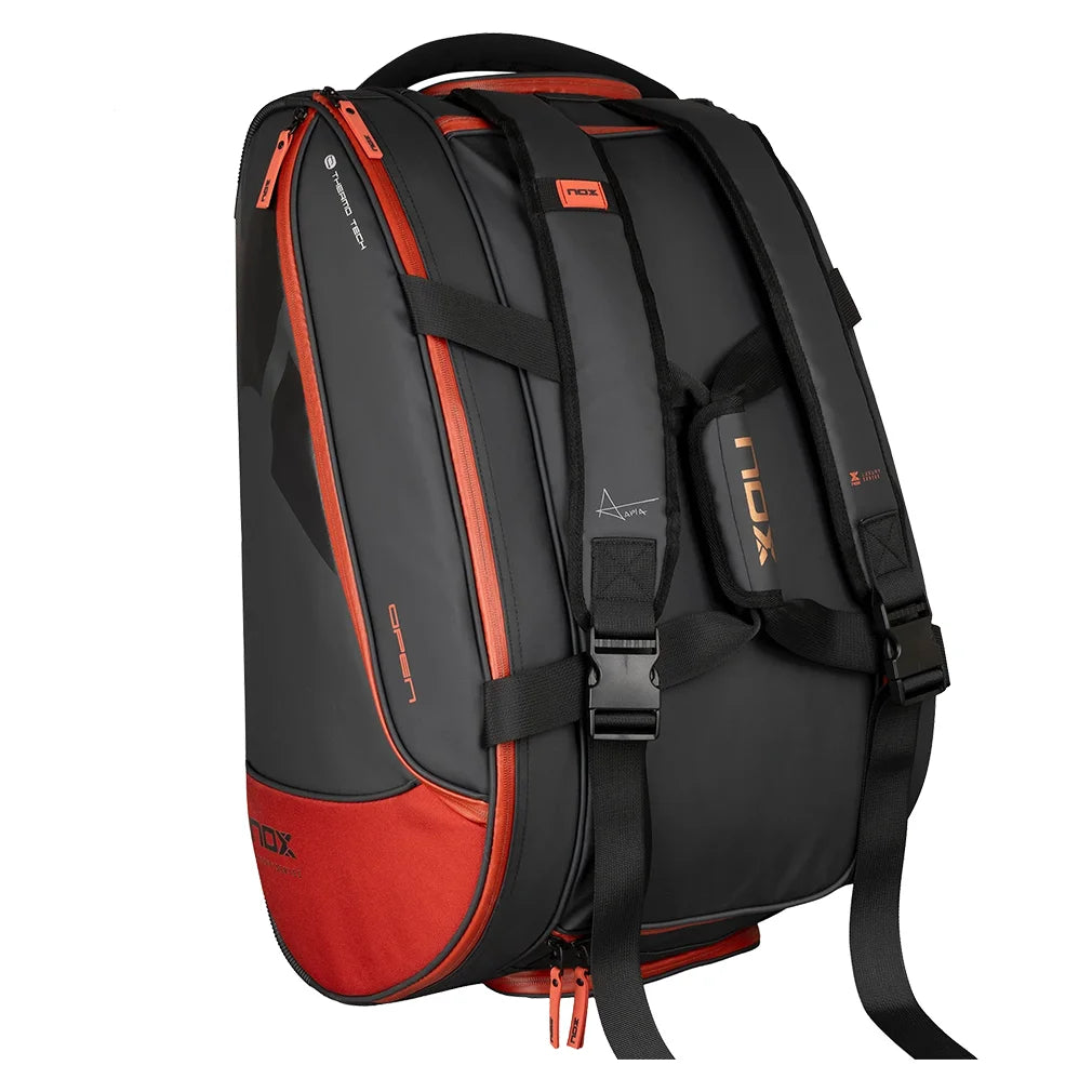 Premium Open Series Padel Bag - Black & Red | Durable Tennis Racket Backpack for Padel Players | Perfect for Training, Matches & Travel Accessories