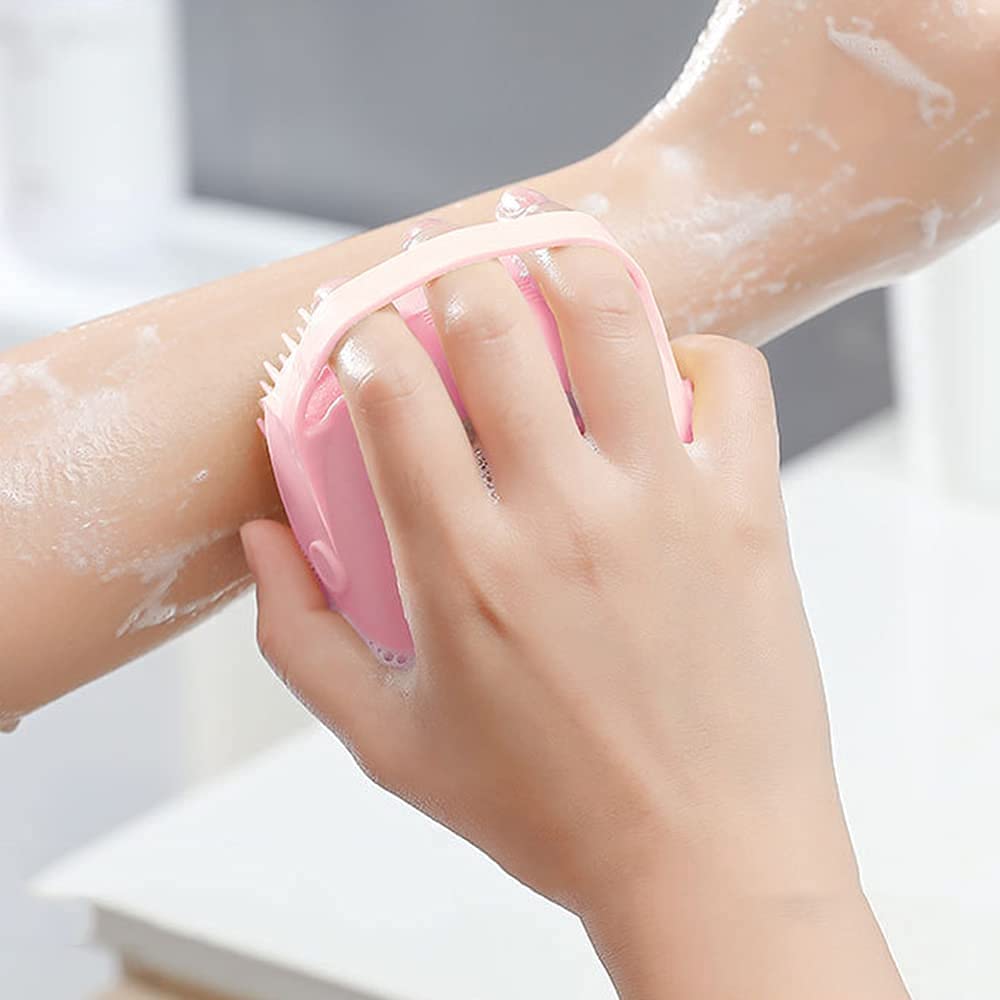 MADDELENA Hair & Scalp Massage Brush - Silicone Body Wash Scrubber for Shower & Bath - Exfoliating Cleaner & Massager for Shampoo & Soap - Perfect for Relaxation & Deep Cleansing