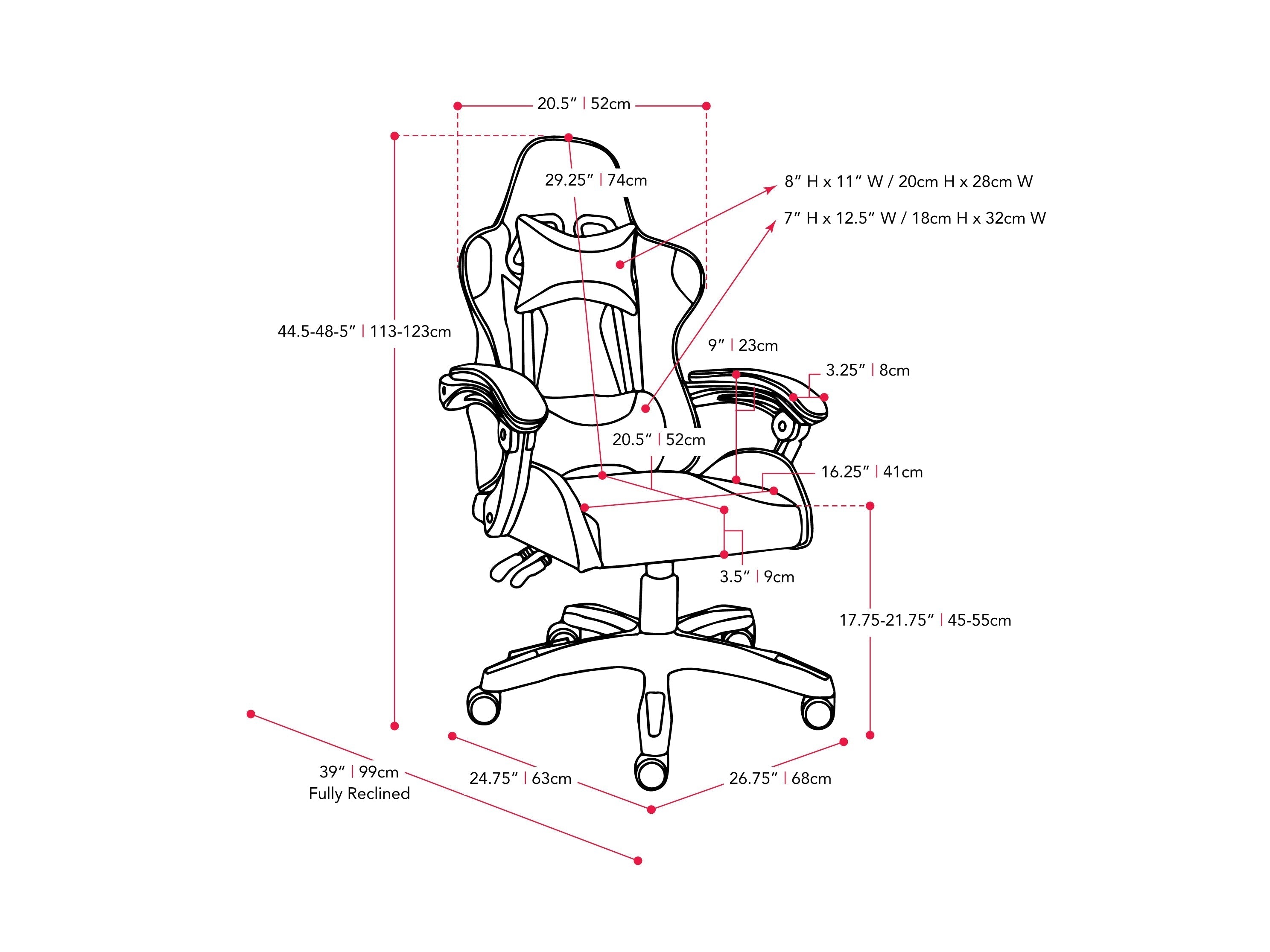 Ergonomic Purple and White Gaming Office Chair - Adjustable Height, Lumbar Support for PC & Desk - Perfect for Gamers, Home Office & Streaming Setup
